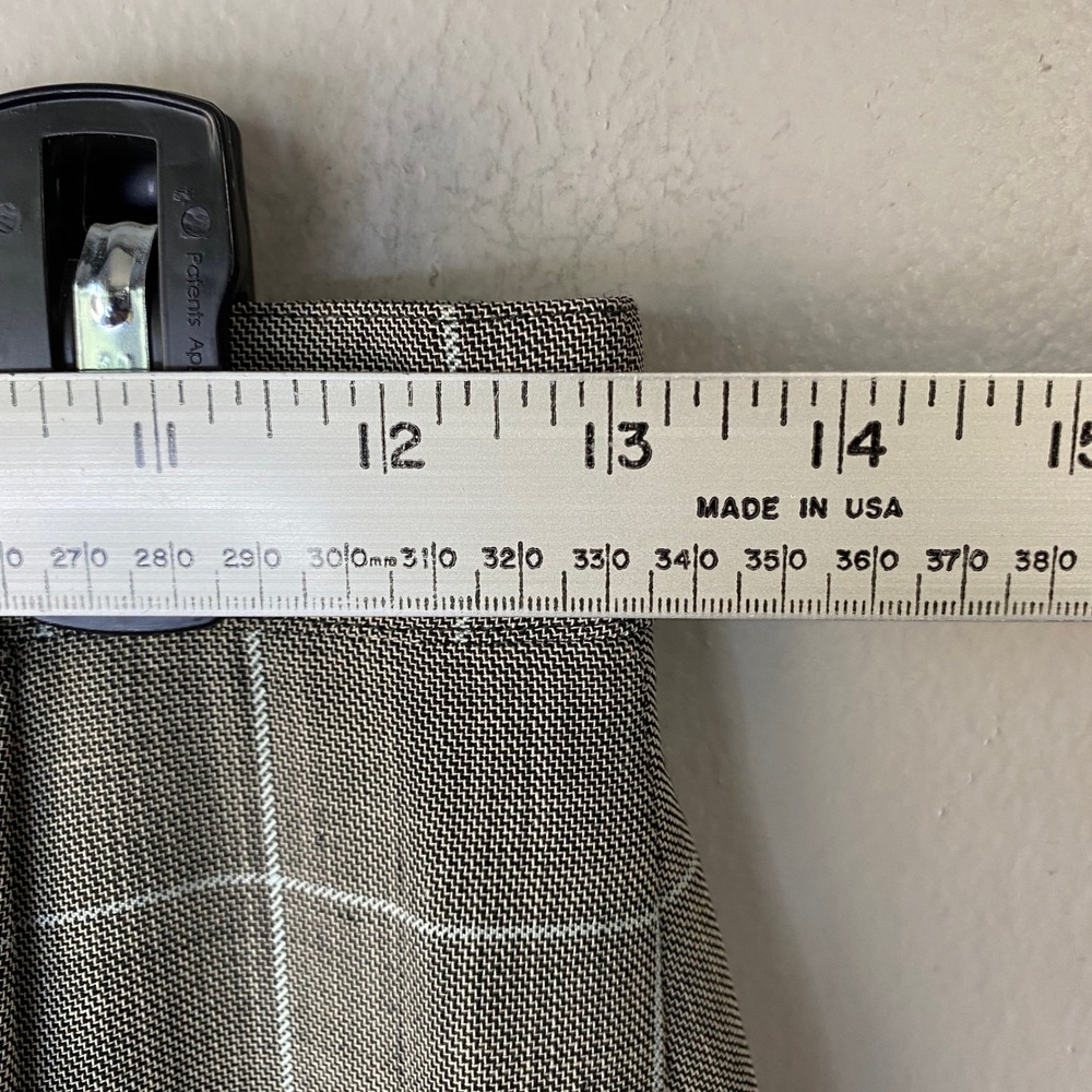Escada Margaretha Ley Vintage Plaid Midi Skirt Grey Windowpane West Germany 38 - Picture 8 of 13